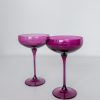 Glassware Estelle Colored Glass | Estelle Colored Champagne Coupe Stemware - Set Of 2 {Amethyst}