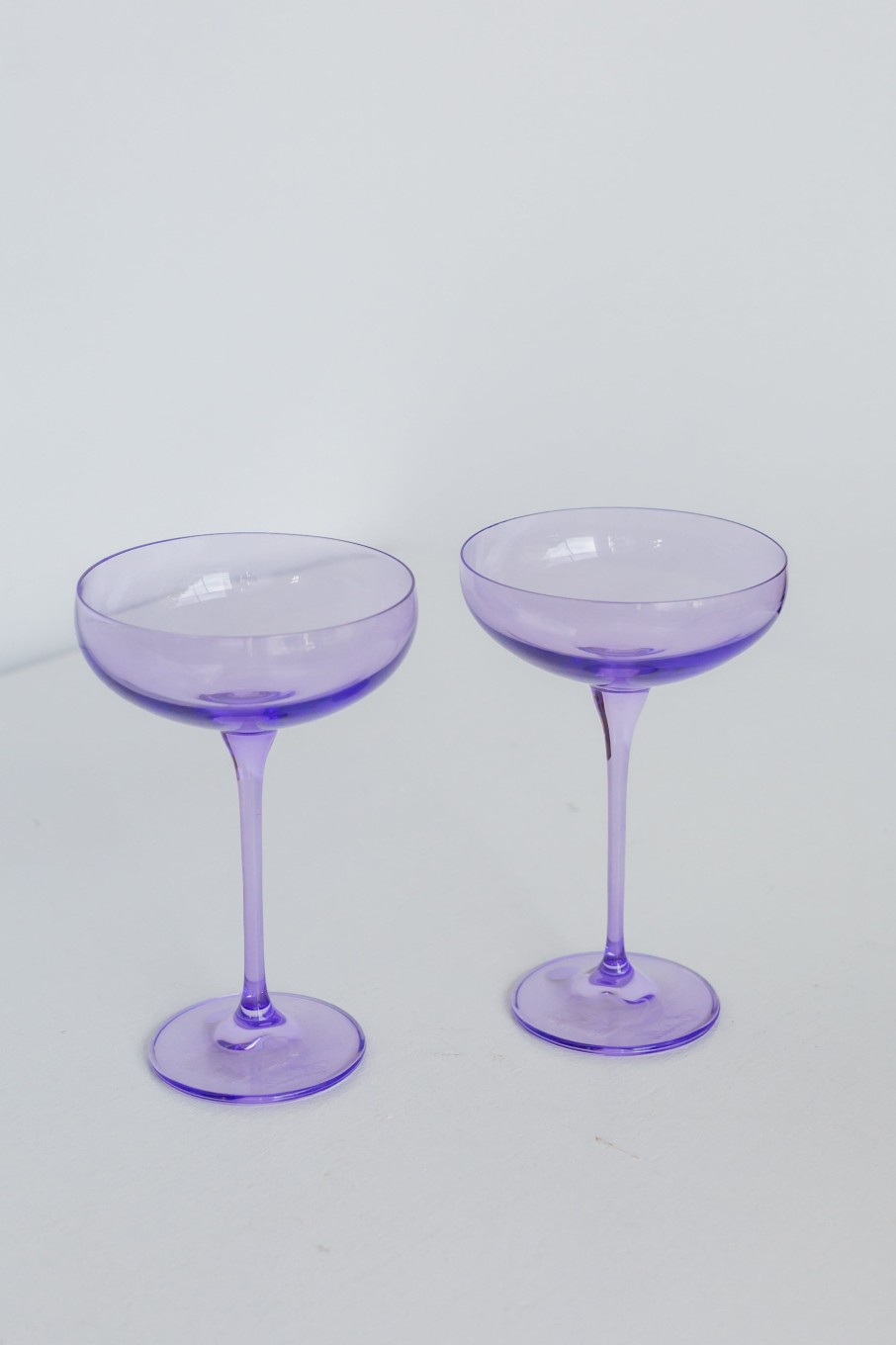 Glassware Estelle Colored Glass | Estelle Colored Champagne Coupe Stemware - Set Of 2 {Lavender}