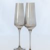 Glassware Estelle Colored Glass | Estelle Colored Champagne Flute - Set Of 2 {Gray Smoke}