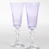 Glassware Estelle Colored Glass | Estelle Colored Regal Flute With Clear Stem - Set Of 2 {Lavender}