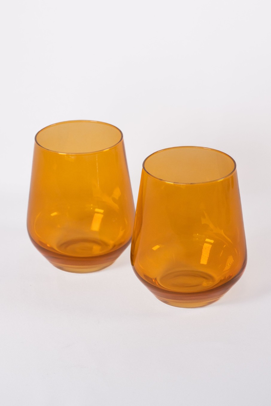 Glassware Estelle Colored Glass | Estelle Colored Wine Stemless - Set Of 2 {Butterscotch}