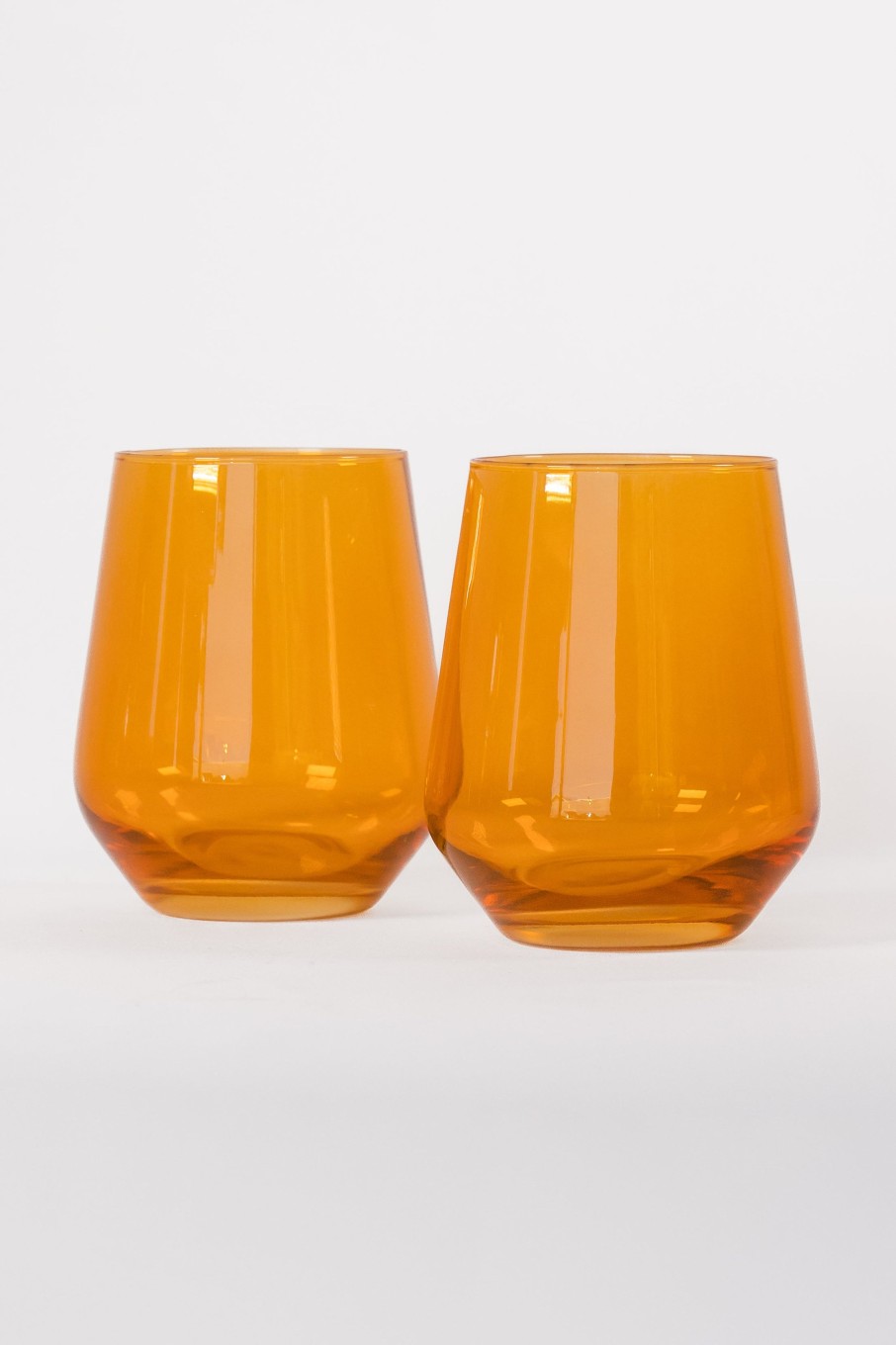 Glassware Estelle Colored Glass | Estelle Colored Wine Stemless - Set Of 2 {Butterscotch}