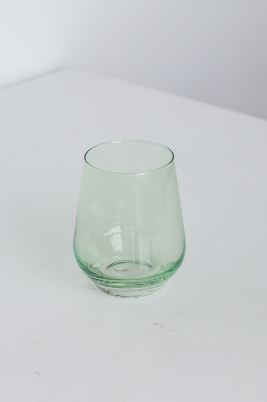 Glassware Estelle Colored Glass | Estelle Colored Wine Stemless - Set Of 2 {Mint Green}