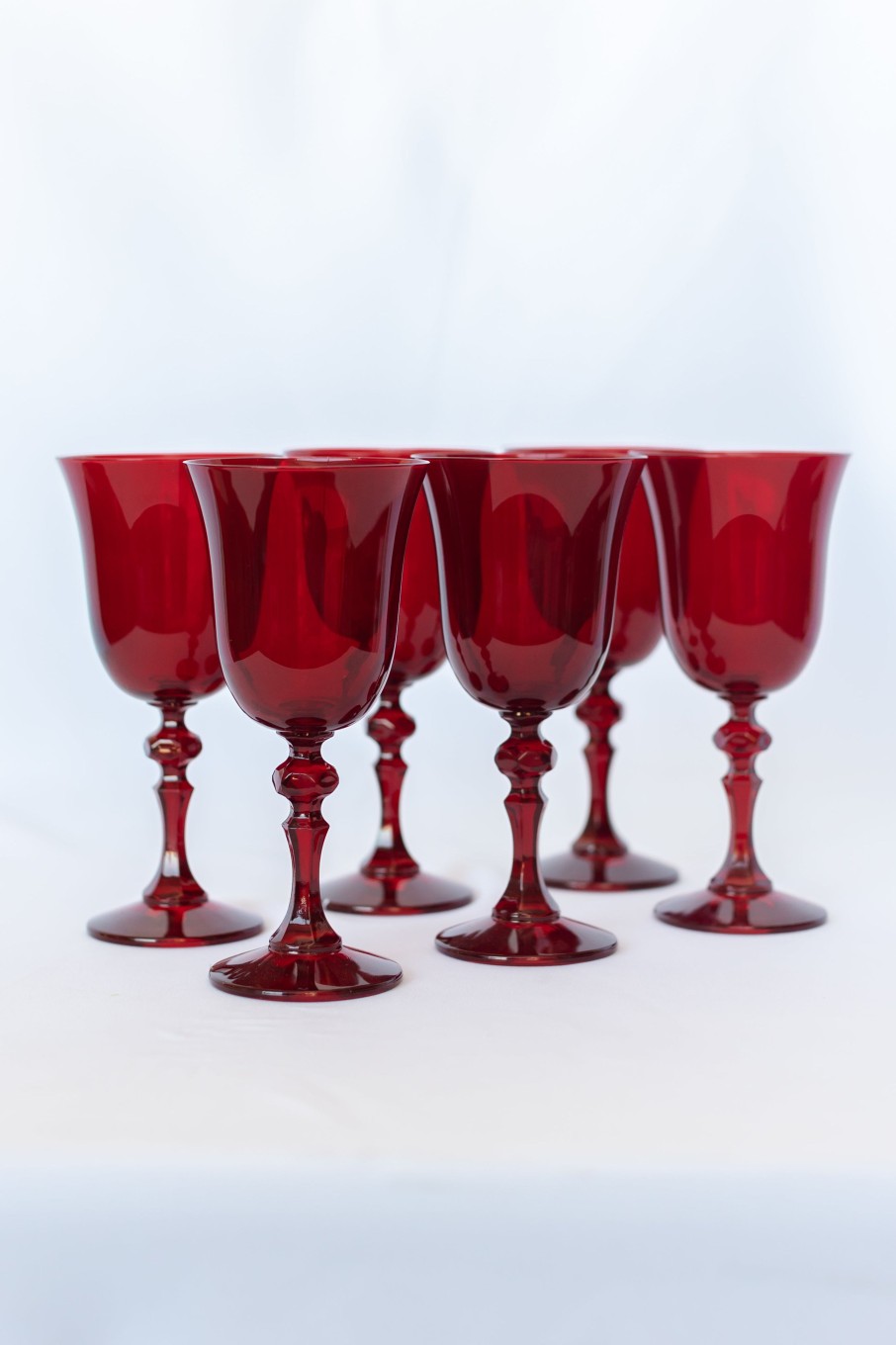 Glassware Estelle Colored Glass | Estelle Colored Regal Goblet - Set Of 6 {Red}