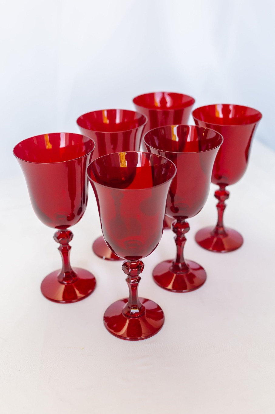 Glassware Estelle Colored Glass | Estelle Colored Regal Goblet - Set Of 6 {Red}