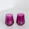 Glassware Estelle Colored Glass | Estelle Colored Wine Stemless - Set Of 2 {Amethyst}