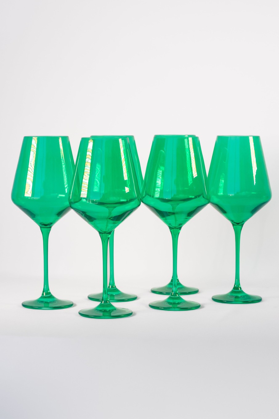 Glassware Estelle Colored Glass | Estelle Colored Wine Stemware - Set Of 6 {Kelly Green}