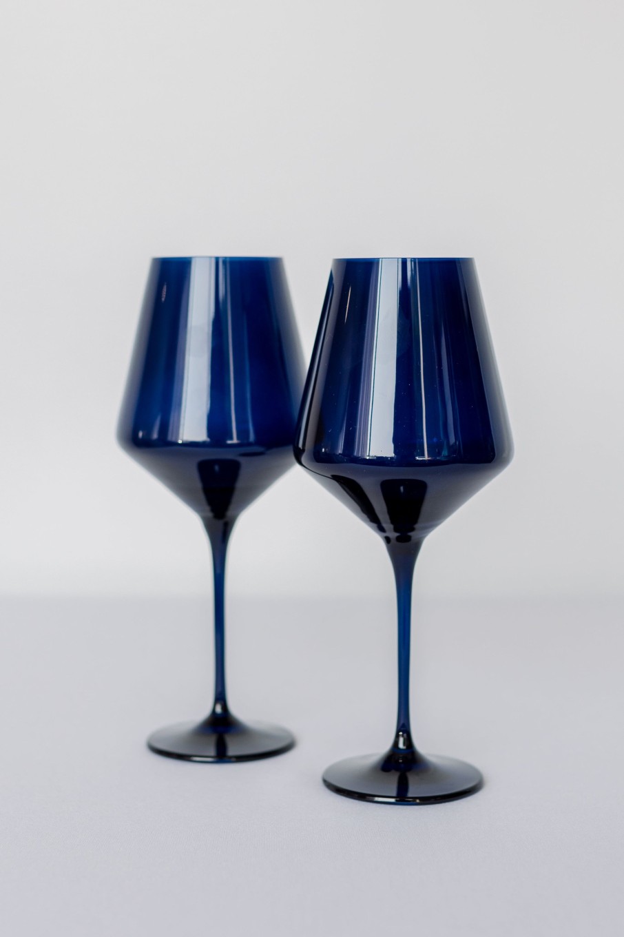 Glassware Estelle Colored Glass | Estelle Colored Wine Stemware - Set Of 2 {Midnight Blue}