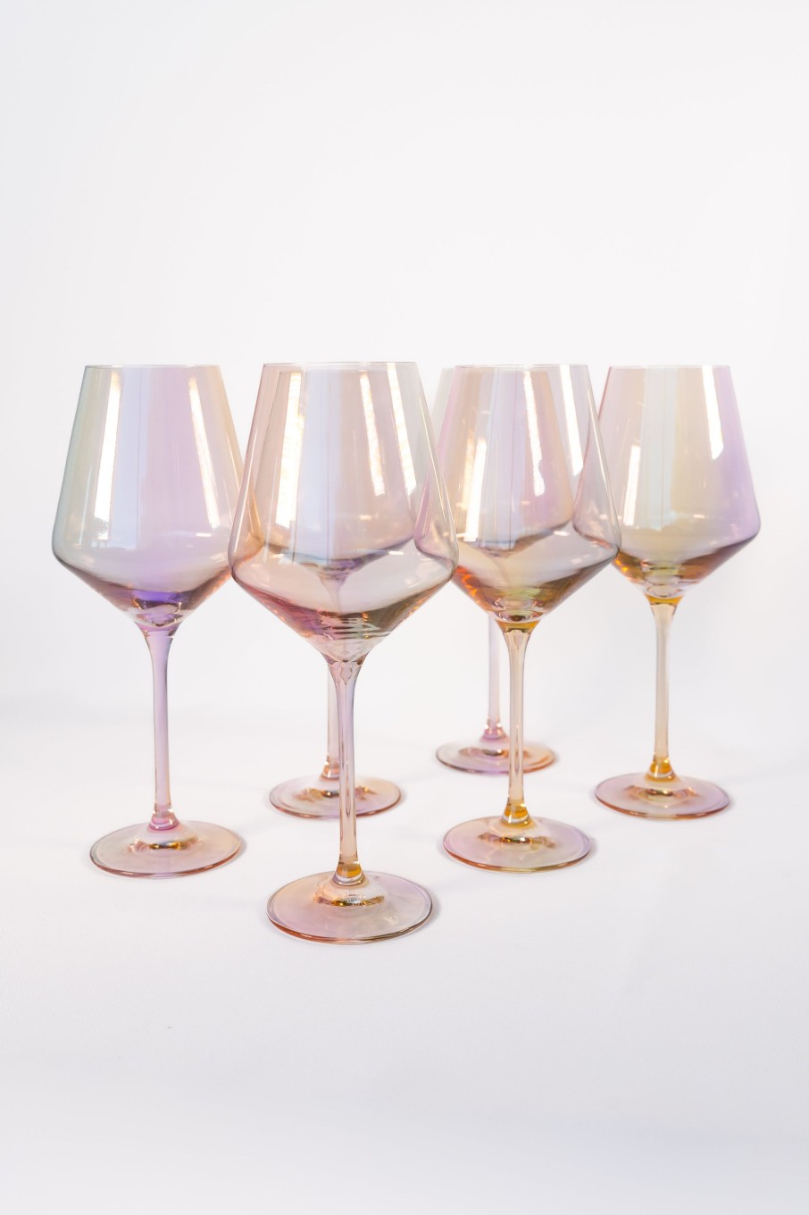 Glassware Estelle Colored Glass | Estelle Colored Wine Stemware - Set Of 6 {Iridescent}