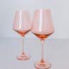 Glassware Estelle Colored Glass | Estelle Colored Wine Stemware - Set Of 2 {Blush Pink}