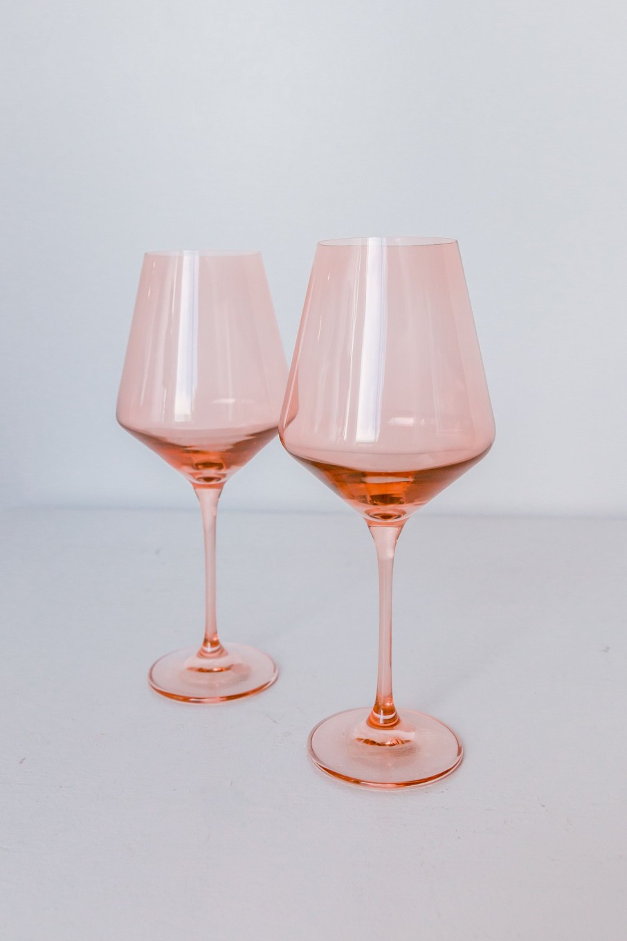 Glassware Estelle Colored Glass | Estelle Colored Wine Stemware - Set Of 2 {Blush Pink}