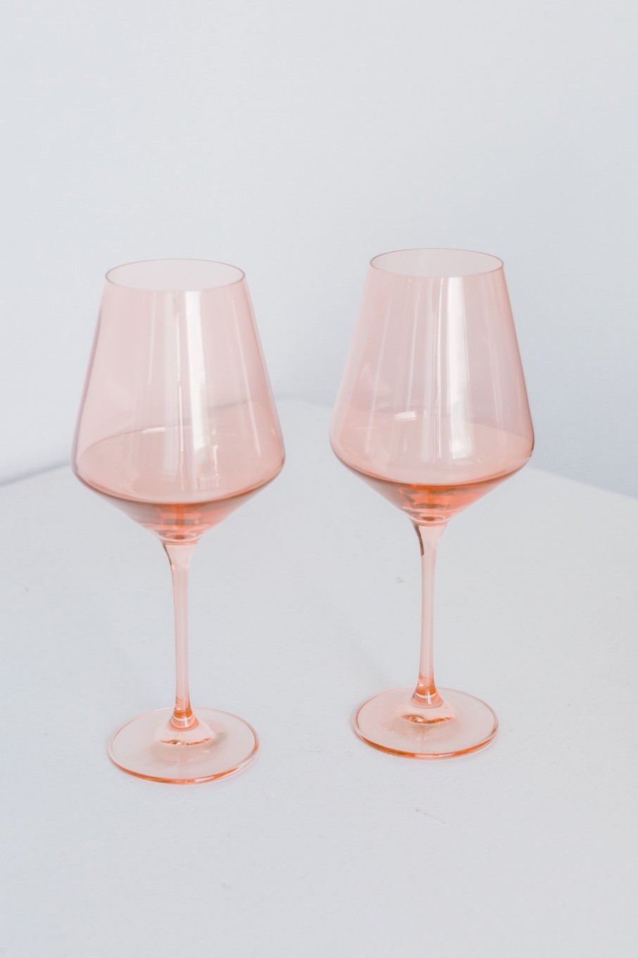 Glassware Estelle Colored Glass | Estelle Colored Wine Stemware - Set Of 2 {Blush Pink}