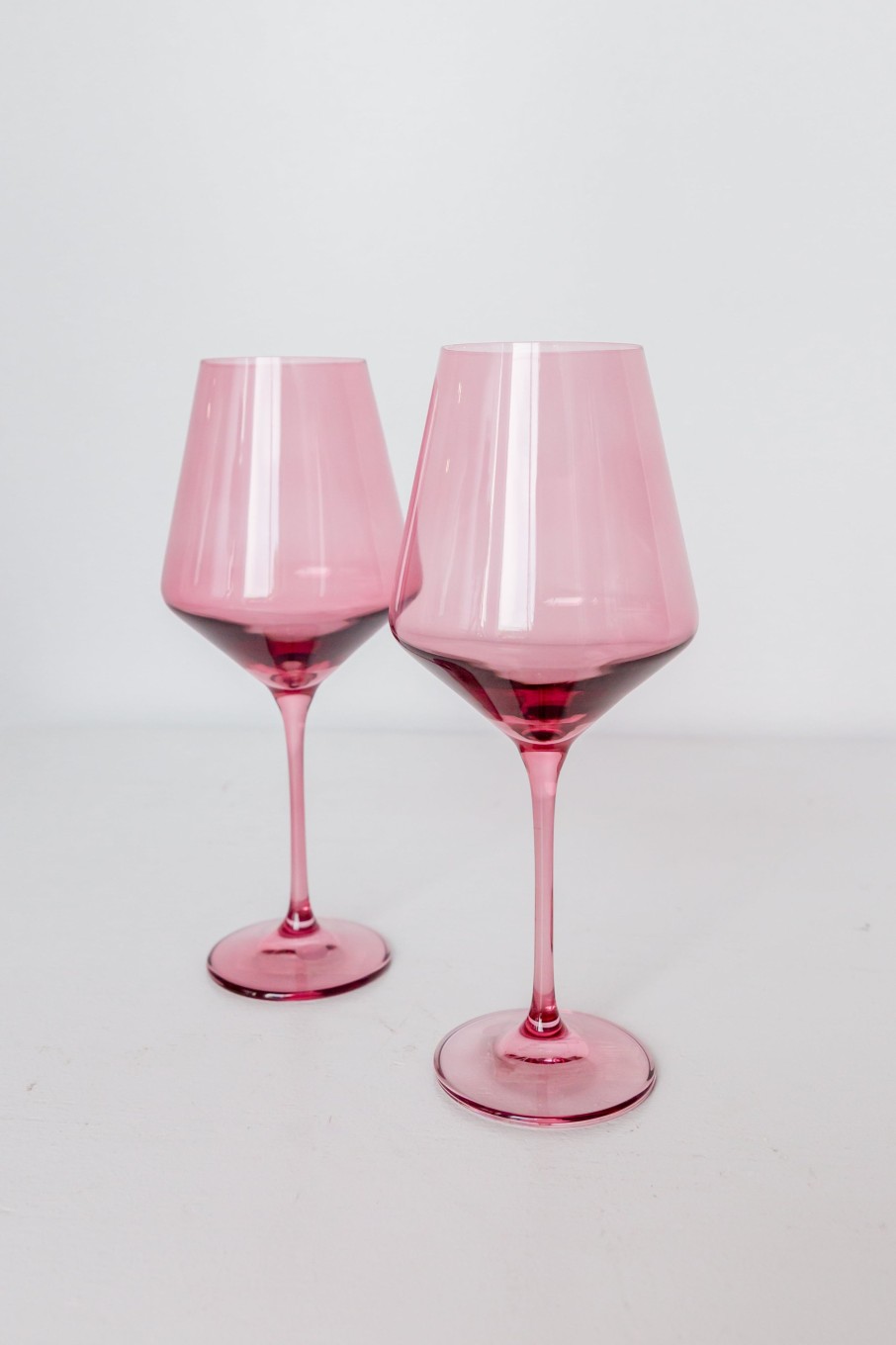 Glassware Estelle Colored Glass | Estelle Colored Wine Stemware - Set Of 2 {Rose}