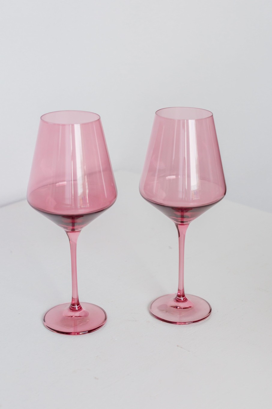 Glassware Estelle Colored Glass | Estelle Colored Wine Stemware - Set Of 2 {Rose}