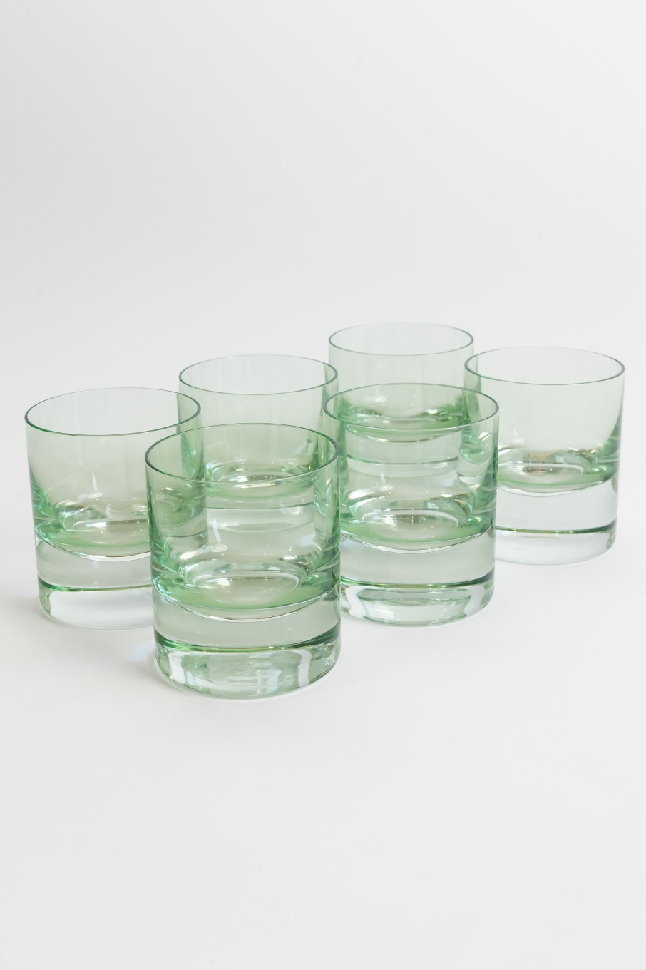 Limited Edition Holiday Estelle Colored Glass | Estelle Colored Rocks Glass - Set Of 6 {Mint Green}