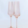 Glassware Estelle Colored Glass | Estelle Colored Champagne Flute - Set Of 2 {Blush Pink}