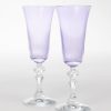 Limited Edition Holiday Estelle Colored Glass | Estelle Colored Regal Flute With Clear Stem - Set Of 2 {Lavender}