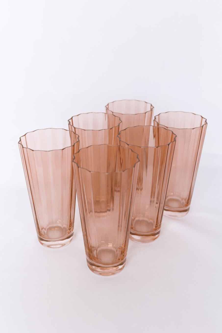 Glassware Estelle Colored Glass | Estelle Colored Sunday High Balls - Set Of 6 {Blush Pink}