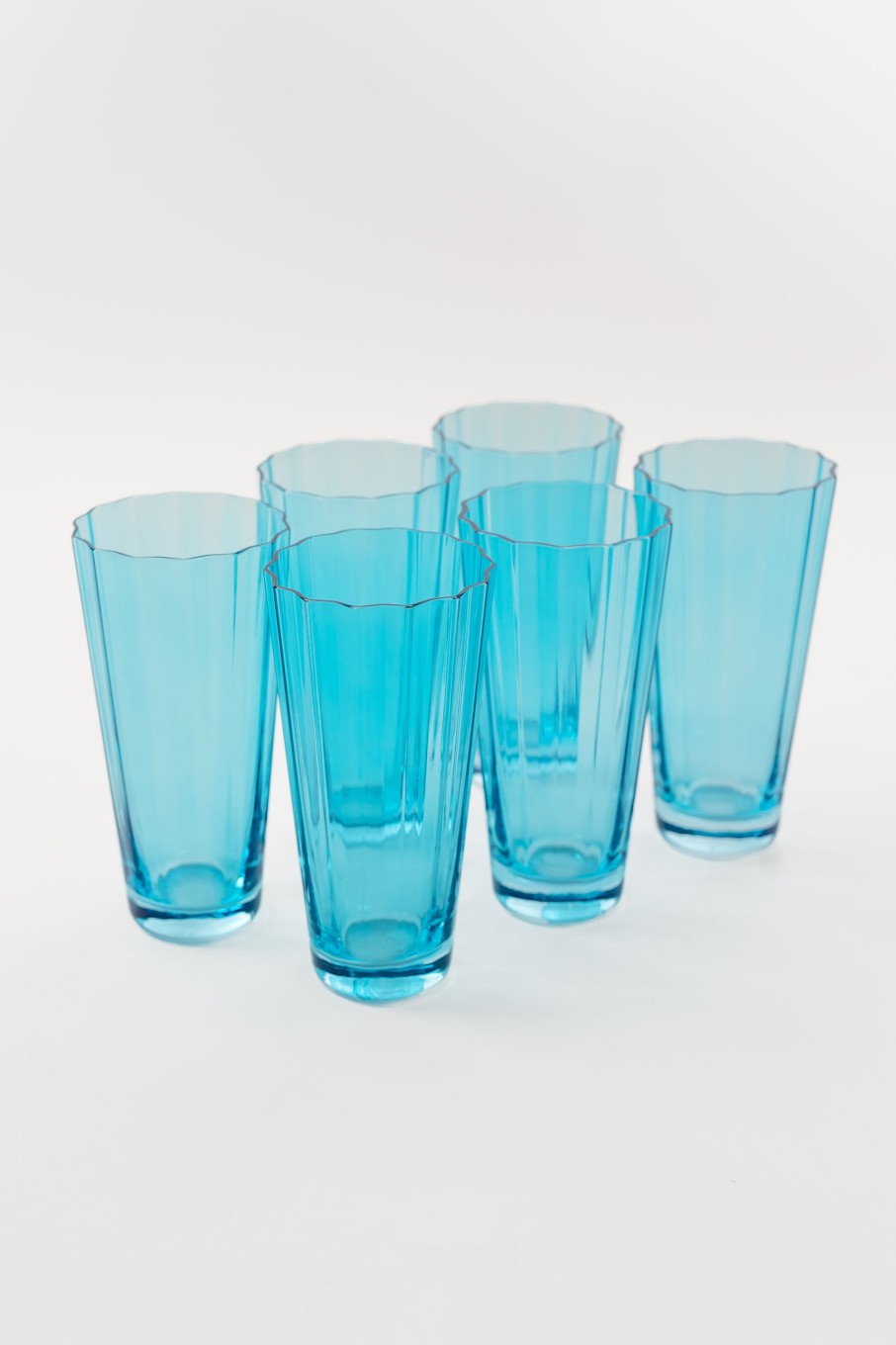 Glassware Estelle Colored Glass | Estelle Colored Sunday High Balls - Set Of 6 {Ocean Blue}