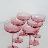 Glassware Estelle Colored Glass | Estelle Colored Champagne Coupe Stemware - Set Of 6 {Rose}