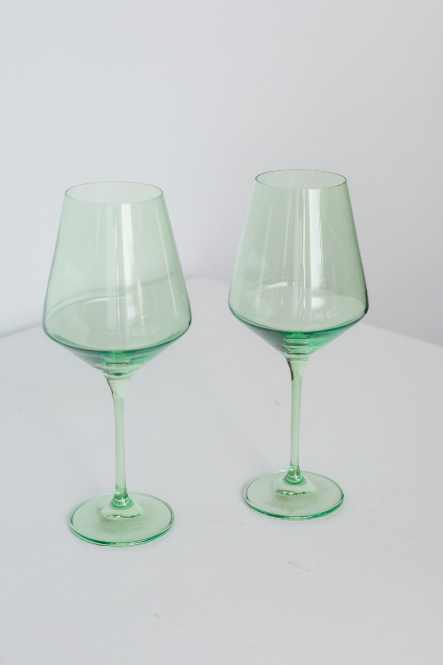 Glassware Estelle Colored Glass | Estelle Colored Wine Stemware - Set Of 2 {Mint Green}