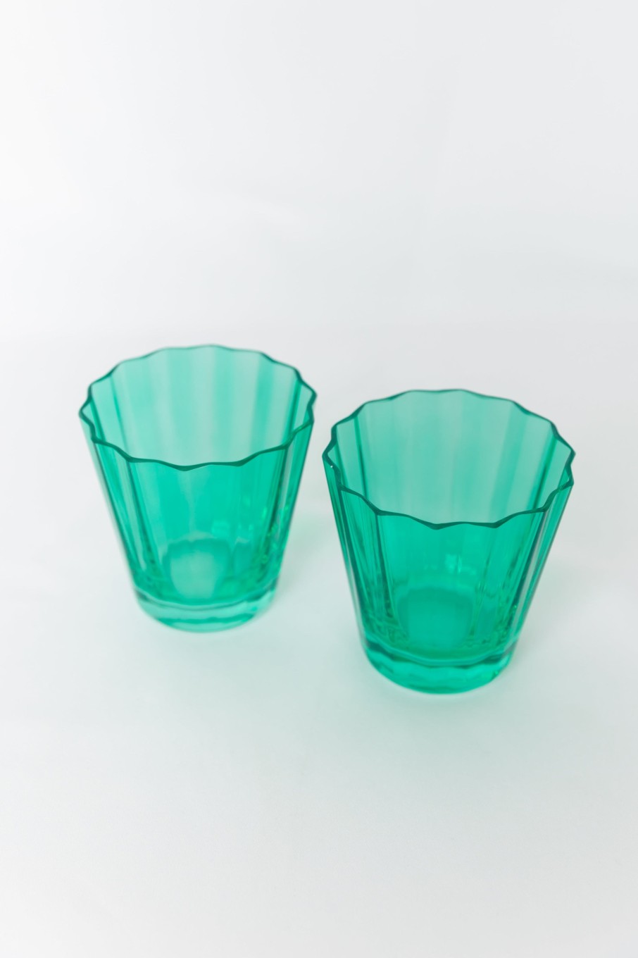 Glassware Estelle Colored Glass | Estelle Colored Sunday Low Balls - Set Of 2 {Kelly Green}