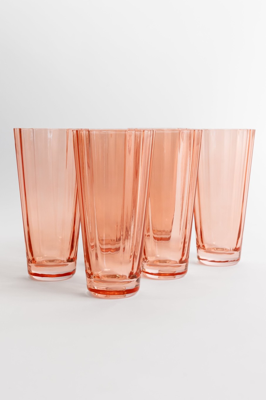 Glassware Estelle Colored Glass | Estelle Colored Sunday High Balls - Set Of 6 {Coral Peach Pink}