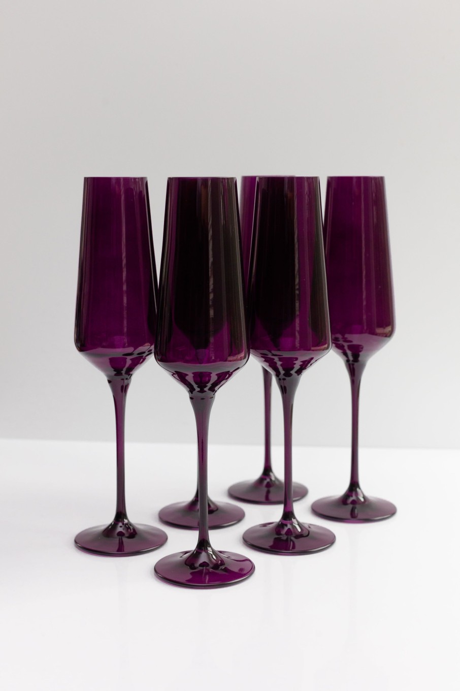 Glassware Estelle Colored Glass | Estelle Colored Champagne Flute - Set Of 6 {Amethyst}