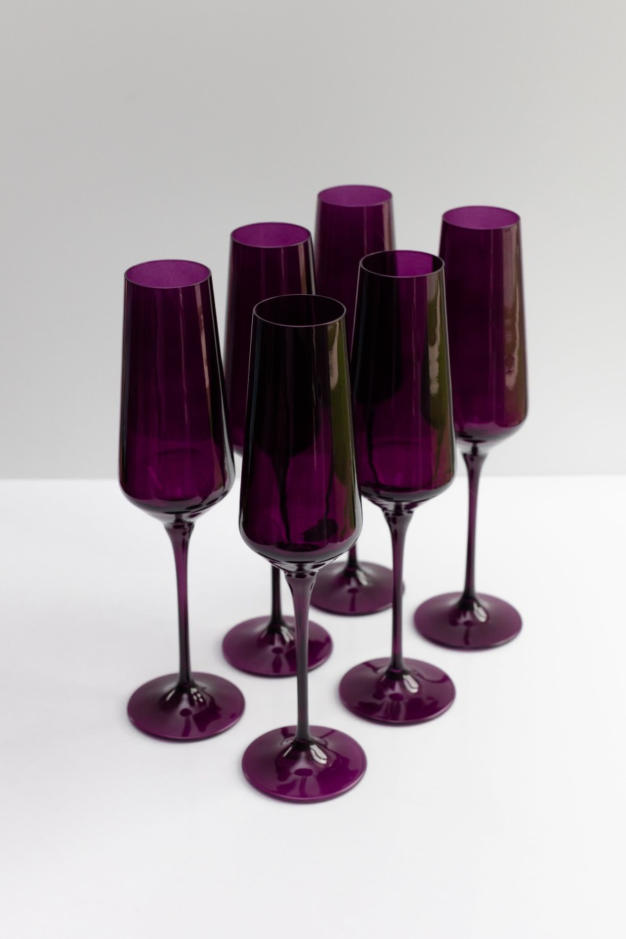 Glassware Estelle Colored Glass | Estelle Colored Champagne Flute - Set Of 6 {Amethyst}