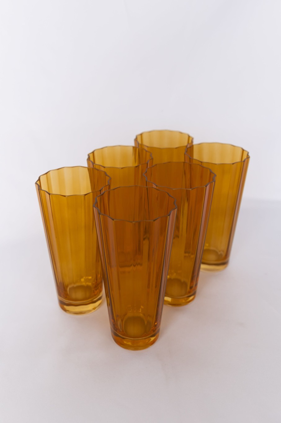 Glassware Estelle Colored Glass | Estelle Colored Sunday High Balls - Set Of 6 {Butterscotch}