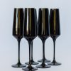 Glassware Estelle Colored Glass | Estelle Colored Champagne Flute - Set Of 6 {Black}