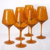 Glassware Estelle Colored Glass | Estelle Colored Wine Stemware - Set Of 6 {Butterscotch}