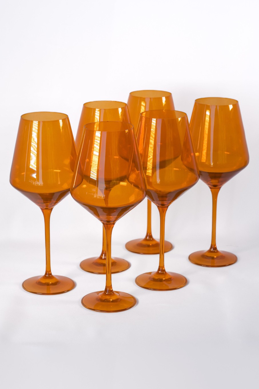 Glassware Estelle Colored Glass | Estelle Colored Wine Stemware - Set Of 6 {Butterscotch}