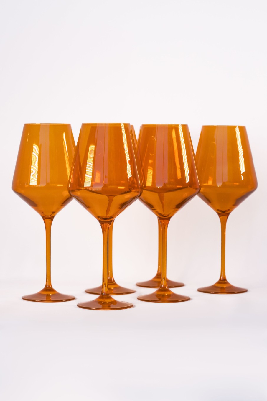 Glassware Estelle Colored Glass | Estelle Colored Wine Stemware - Set Of 6 {Butterscotch}