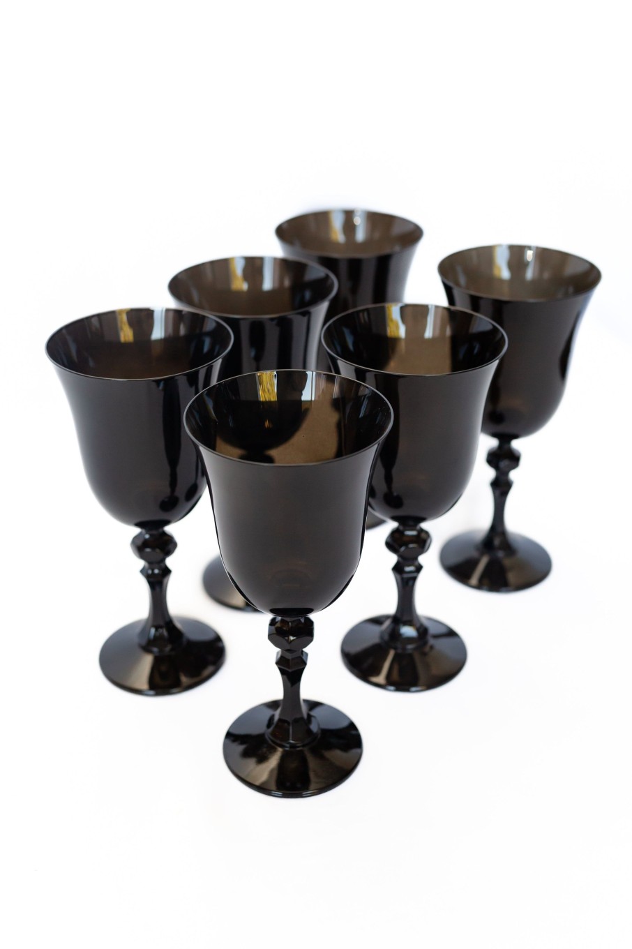 Glassware Estelle Colored Glass | Estelle Colored Regal Goblet - Set Of 6 {Black}