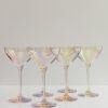 Glassware Estelle Colored Glass | Estelle Colored Martini Glass - Set Of 6 {Iridescent}