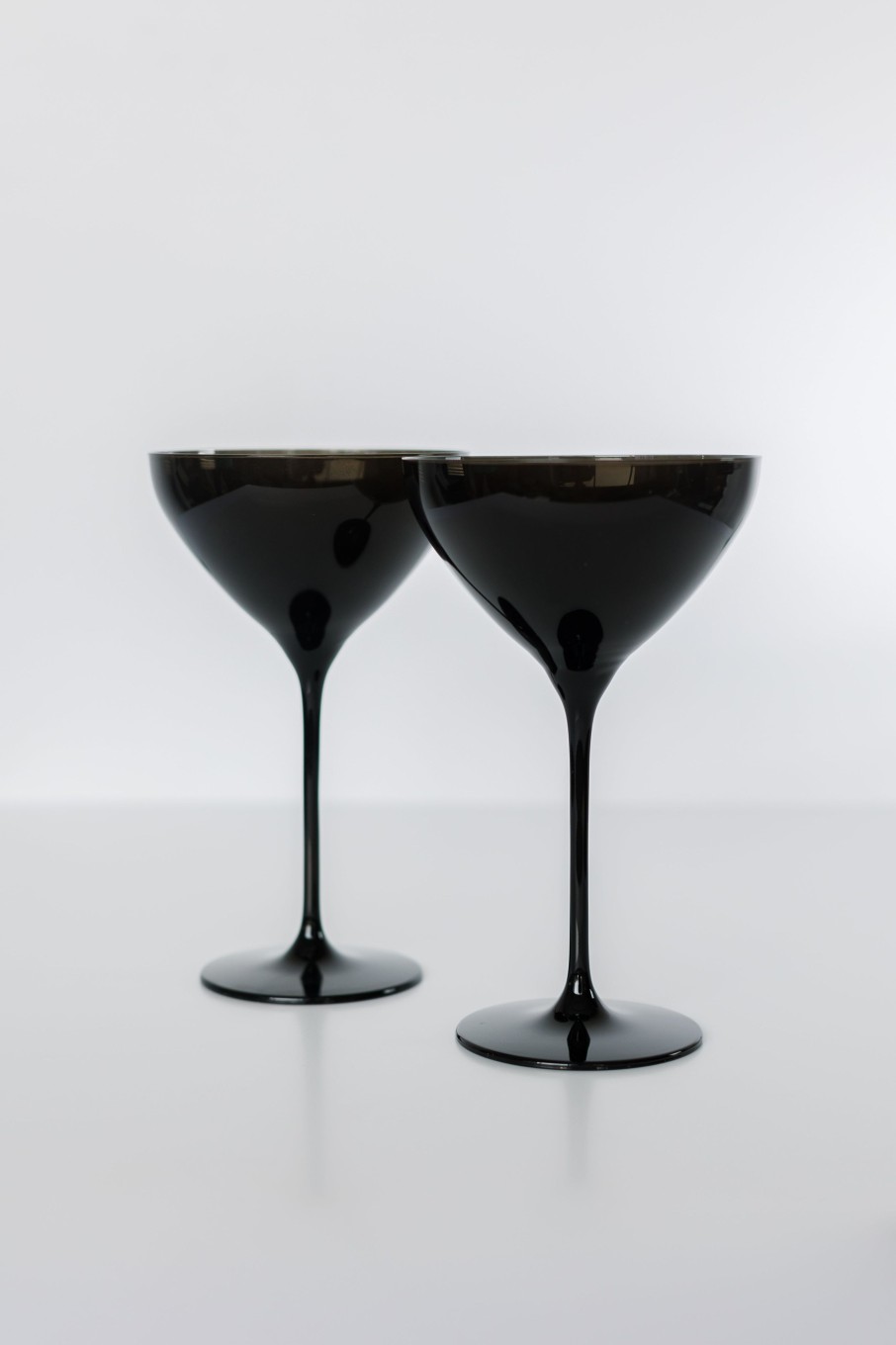 Glassware Estelle Colored Glass | Estelle Colored Martini Glass - Set Of 2 {Black}