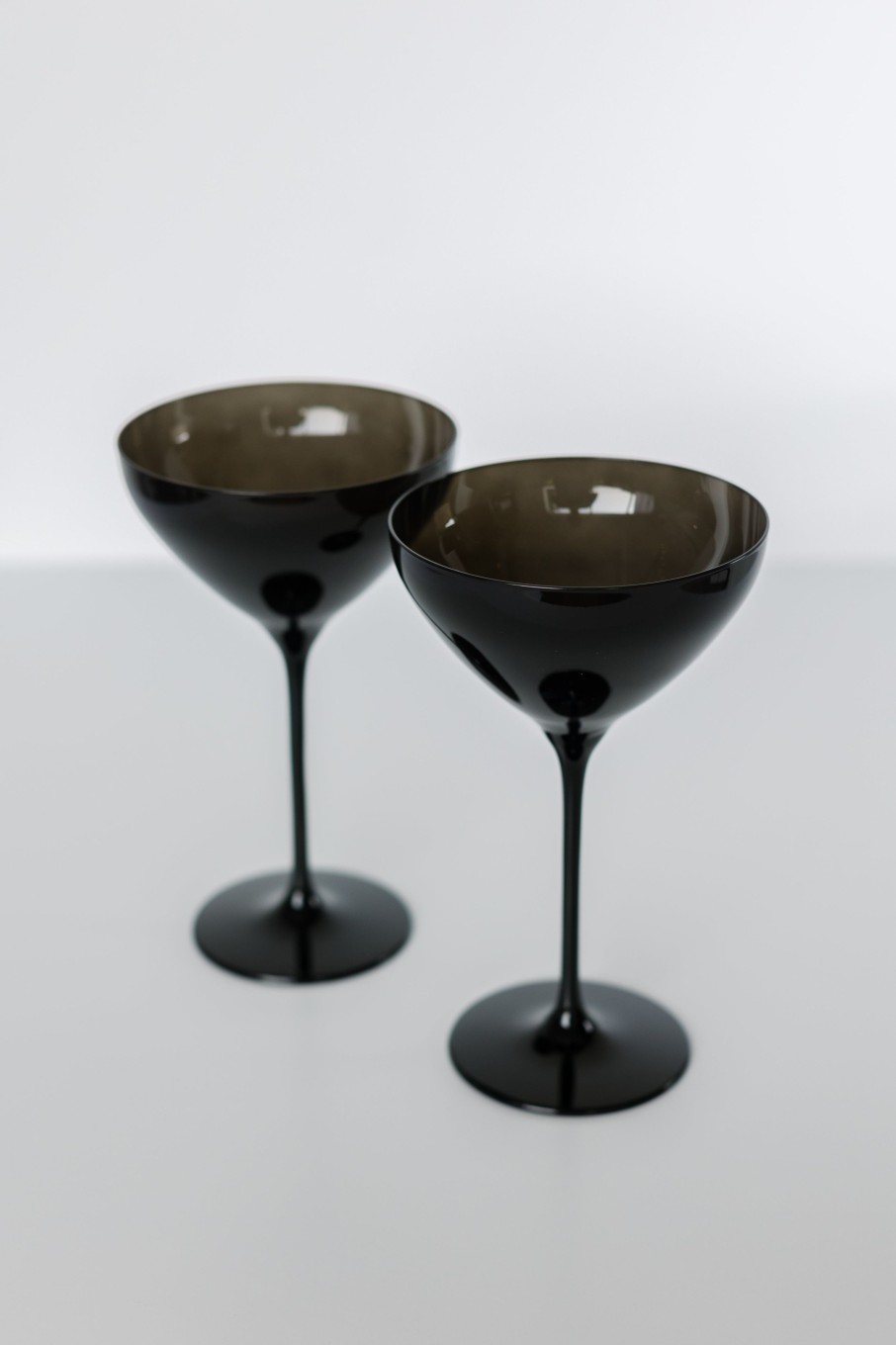 Glassware Estelle Colored Glass | Estelle Colored Martini Glass - Set Of 2 {Black}