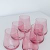 Glassware Estelle Colored Glass | Estelle Colored Wine Stemless - Set Of 6 {Rose}