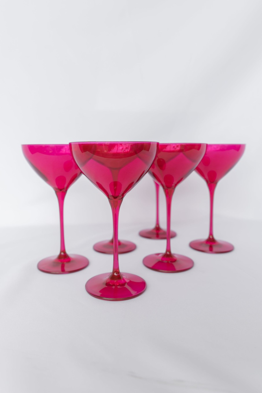 Glassware Estelle Colored Glass | Estelle Colored Martini Glass - Set Of 6 {Viva Magenta (Our Fuchsia)}