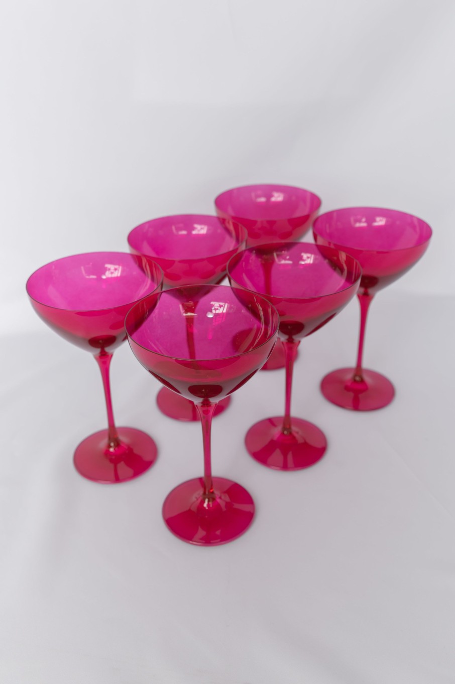 Glassware Estelle Colored Glass | Estelle Colored Martini Glass - Set Of 6 {Viva Magenta (Our Fuchsia)}