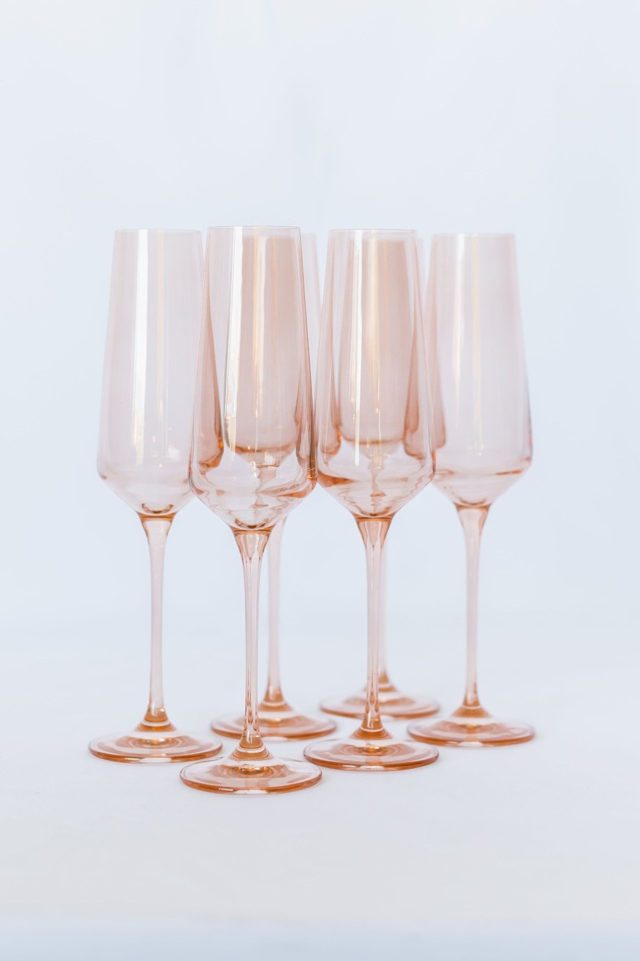 Glassware Estelle Colored Glass | Estelle Colored Champagne Flute - Set Of 6 {Blush Pink}