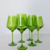 Glassware RH Signature Co. | Estelle Colored Wine Stemware - Set Of 6 {Forest Green}