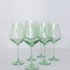 Glassware Estelle Colored Glass | Estelle Colored Wine Stemware - Set Of 6 {Mint Green}