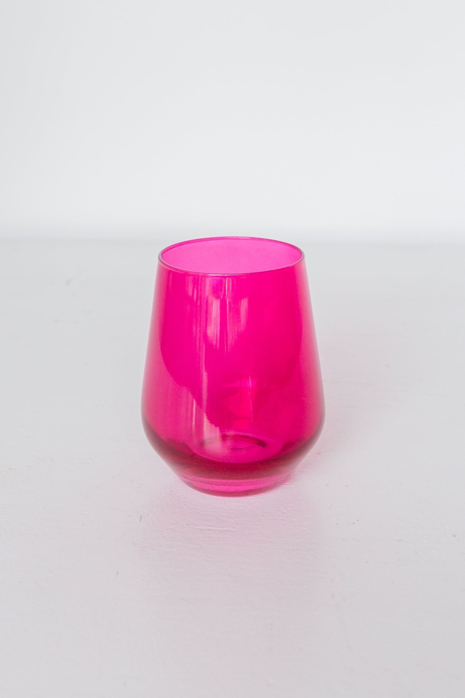 Glassware Estelle Colored Glass | Estelle Colored Wine Stemless - Set Of 2 {Viva Magenta (Our Fuchsia)}