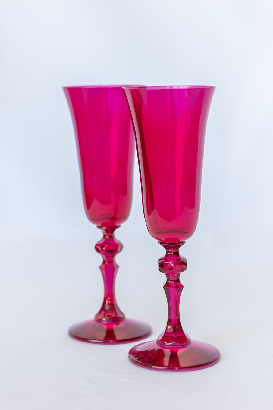 Glassware Estelle Colored Glass | Estelle Colored Regal Flute - Set Of 2 {Viva Magenta (Our Fuchsia)}