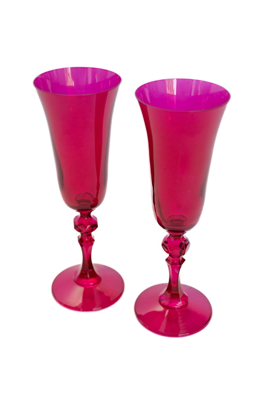 Glassware Estelle Colored Glass | Estelle Colored Regal Flute - Set Of 2 {Viva Magenta (Our Fuchsia)}