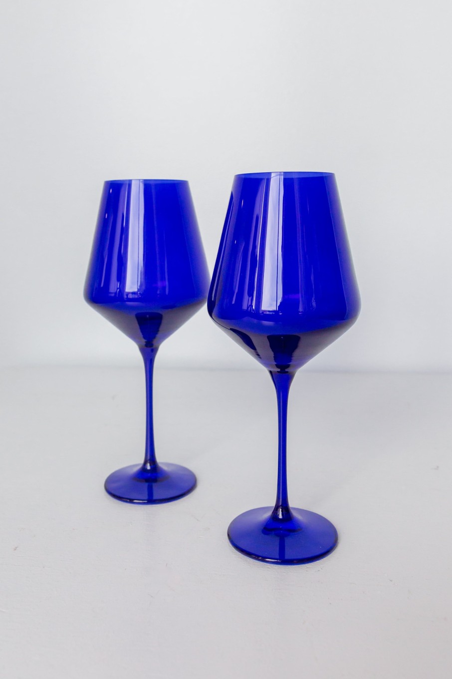 Glassware Estelle Colored Glass | Estelle Colored Wine Stemware - Set Of 2 {Royal Blue}