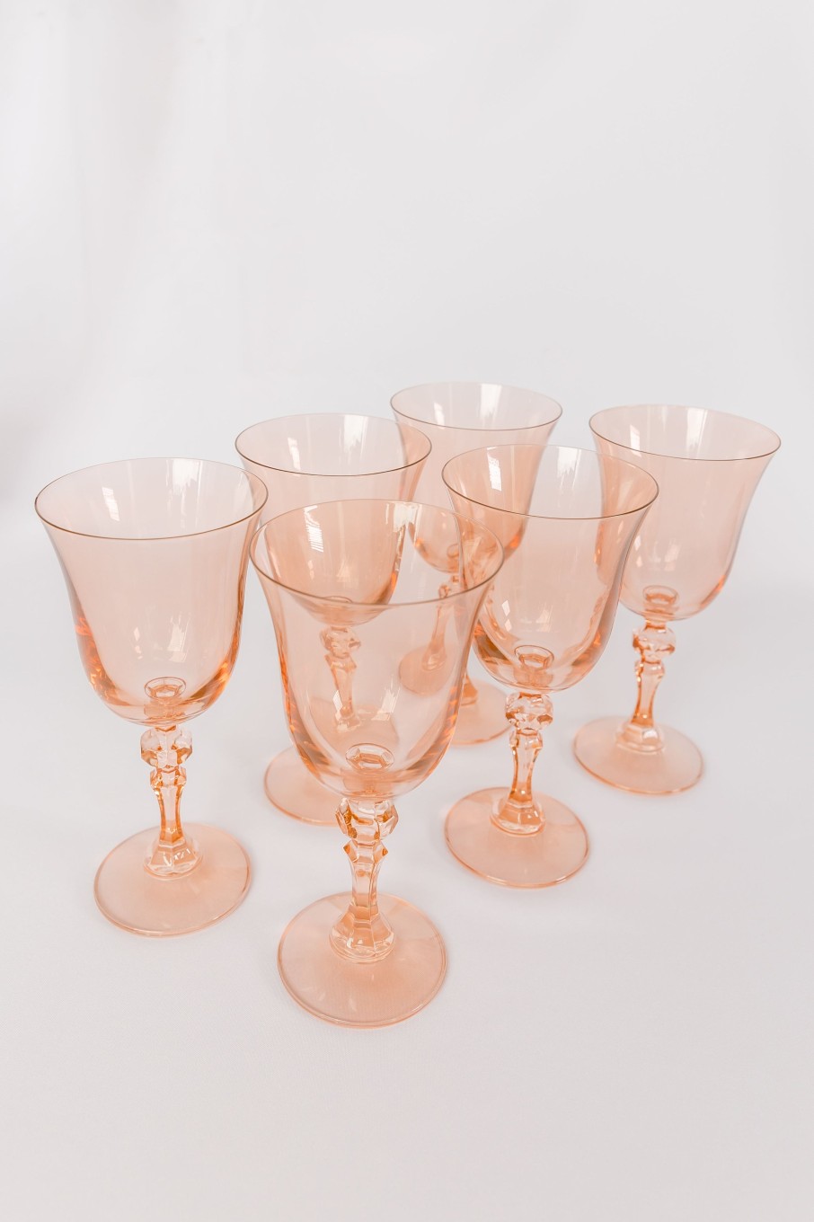 Glassware Estelle Colored Glass | Estelle Colored Regal Goblet - Set Of 6 {Blush Pink}