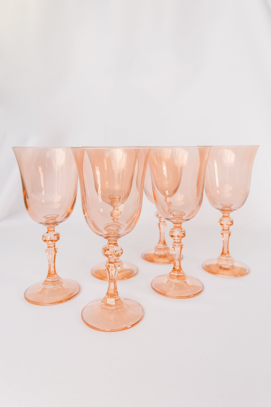 Glassware Estelle Colored Glass | Estelle Colored Regal Goblet - Set Of 6 {Blush Pink}